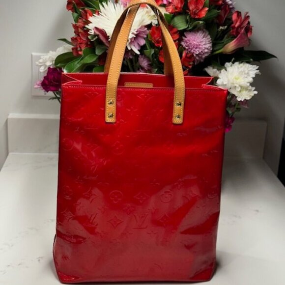 🔥🔥 Louis Vuitton Monogram Red Vernis Tote Bag EUC! - Picture 2 of 16